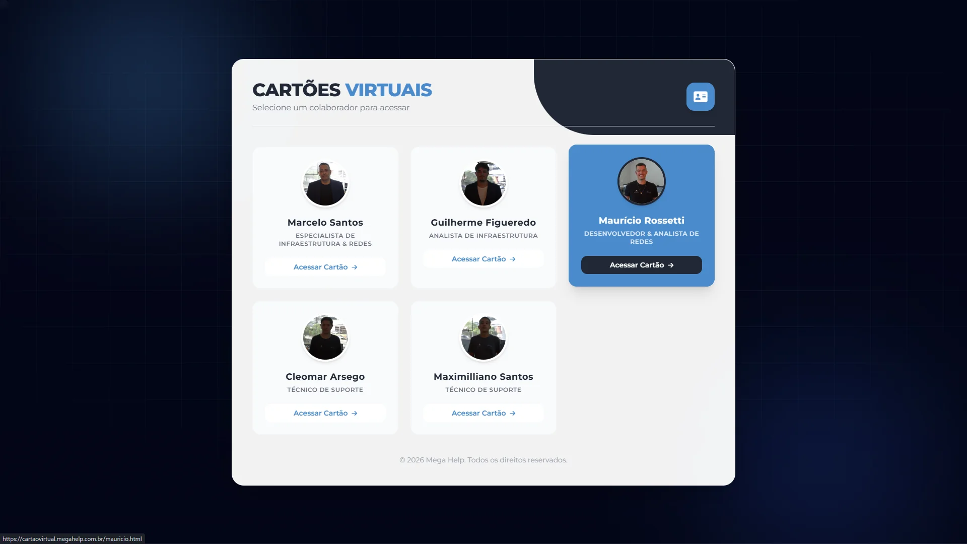 Gestão de colaboradores no Cartão Virtual — Mega Help
